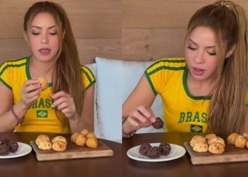 Shakira entra no clima do Brasil, fala português e prova comidas típicas antes de show no Rio